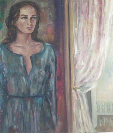 Schilderij getiteld "attesa" door Milla, Origineel Kunstwerk, Olie