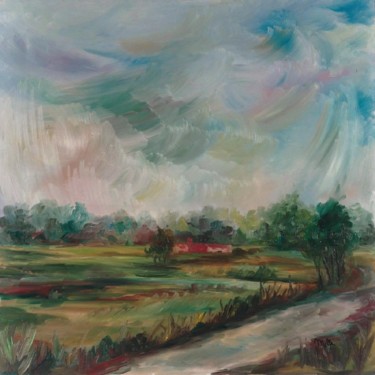 Painting titled "nuvole danzanti" by Milla, Original Artwork, Oil