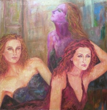 Painting titled "dietro le quinte" by Milla, Original Artwork, Oil