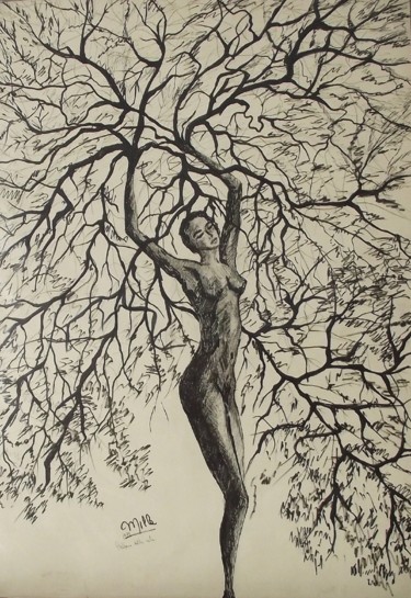 Malerei mit dem Titel "l'albero della vita" von Milla, Original-Kunstwerk, Tinte