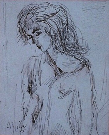 Pittura intitolato "tristezza.jpg" da Milla, Opera d'arte originale, Olio