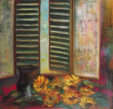 Pittura intitolato "dalla-finestra.jpg" da Milla, Opera d'arte originale, Olio