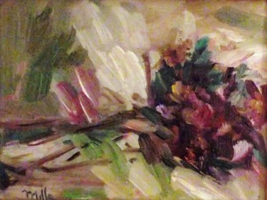 Painting titled "viole-del-pensiero-…" by Milla, Original Artwork, Oil