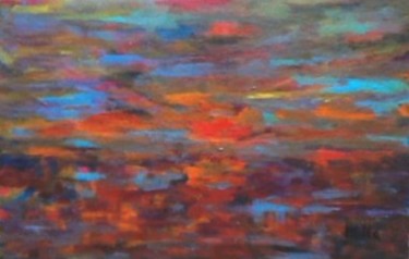 Pittura intitolato "sunset.jpg" da Milla, Opera d'arte originale, Olio