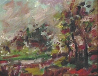 Pittura intitolato "in-the-countryside.…" da Milla, Opera d'arte originale, Olio
