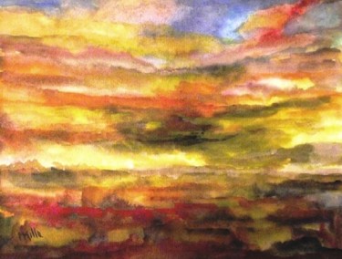 Peinture intitulée "merger.jpg" par Milla, Œuvre d'art originale, Aquarelle