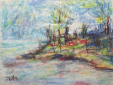 Painting titled "oasi-2.jpg" by Milla, Original Artwork, Watercolor