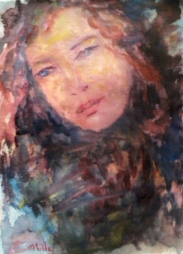 Painting titled "rinascita.jpg" by Milla, Original Artwork, Watercolor