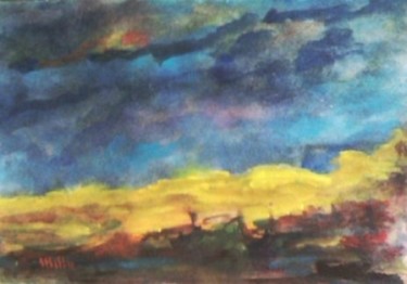 Pittura intitolato "nuvole.jpg" da Milla, Opera d'arte originale, Gouache