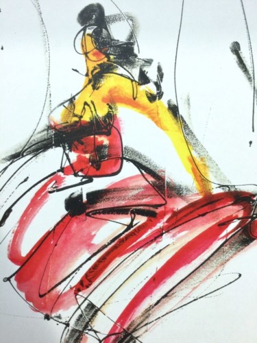 Printmaking titled "Dancer" by Milli Birlo, Original Artwork