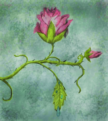 Grafika cyfrowa / sztuka generowana cyfrowo zatytułowany „rosa-2.jpg” autorstwa Arteleodibujo, Oryginalna praca, Malarstwo c…