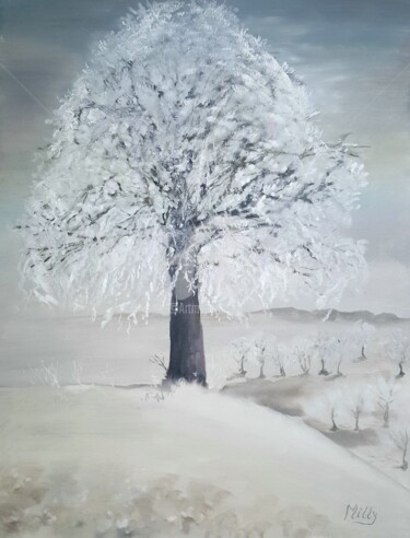 Painting titled "frozen.jpg" by Milly Honorine, Original Artwork, Oil