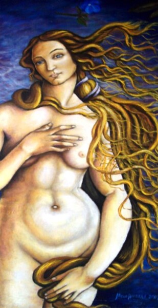 Schilderij getiteld "venus" door Milo Anders, Origineel Kunstwerk, Olie