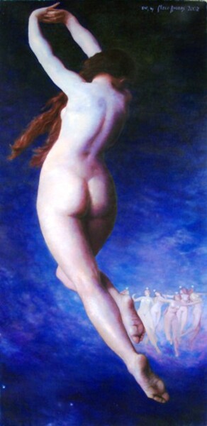Malerei mit dem Titel "Estrella" von Milo Anders, Original-Kunstwerk, Öl