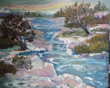 Peinture intitulée "Le cours d eau de G…" par Milorv, Œuvre d'art originale