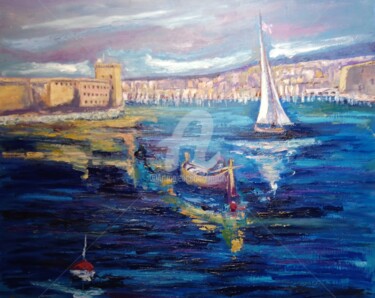Peinture intitulée "Le voilier" par Milorv, Œuvre d'art originale