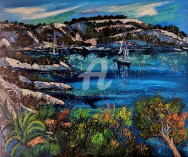 Painting titled "A l abri du Mistral" by Milorv, Original Artwork, Oil