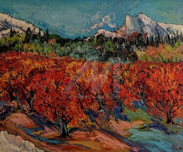 Peinture intitulée "Provence en automne…" par Milorv, Œuvre d'art originale, Huile