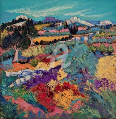 Malarstwo zatytułowany „Provence sauvage” autorstwa Milorv, Oryginalna praca, Olej