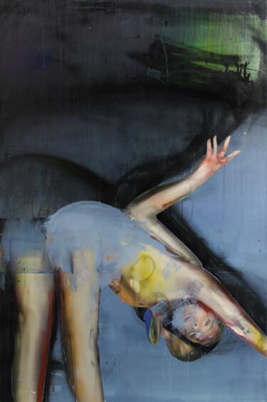 Peinture intitulée "Twisted joy" par Miloš Hronec, Œuvre d'art originale, Huile