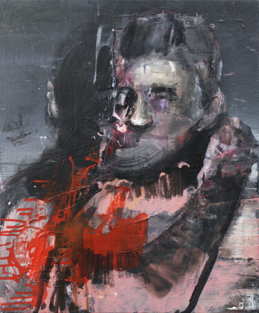 Картина под названием "I suffer, therefore…" - Miloš Hronec, Подлинное произведение искусства, Масло