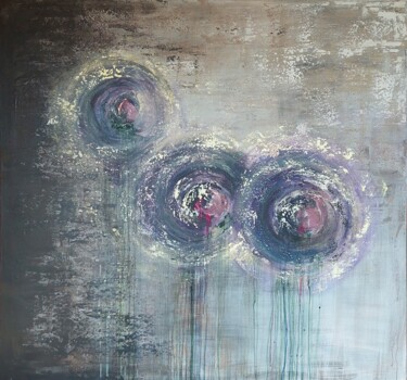 Painting titled "Flowers 3 - price o…" by Milosz Burnat, Original Artwork, Acrylic