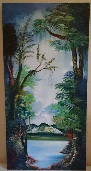 Peinture intitulée "Paysage jungle" par Milot Valescot, Œuvre d'art originale, Acrylique