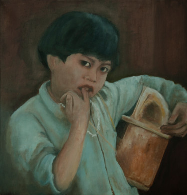Painting titled "Enfant.jpg" by Milreil, Original Artwork, Oil