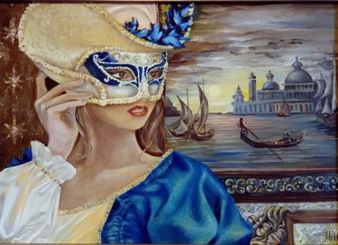 Painting titled "Венеция" by Inna Redina, Original Artwork, Oil