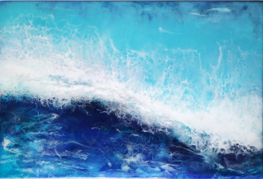 Painting titled "Wave" by Iren Miller, Original Artwork, Other