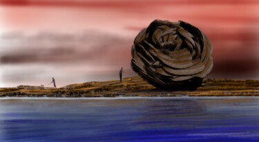 Digital Arts titled "Stone rose" by Milto Sideris, Original Artwork, 2D Digital Work