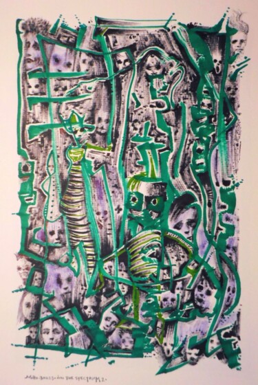 Drawing titled "On the spectrum too" by Milto Sideris, Original Artwork, Marker