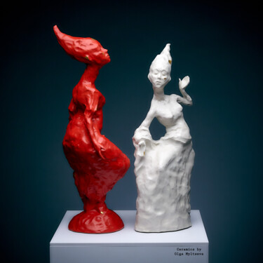 Skulptur mit dem Titel "“Suite”" von Oly Miltys, Original-Kunstwerk, Keramik