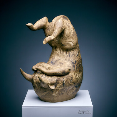 Sculpture titled "Child" by Oly Miltys, Original Artwork, Ceramics
