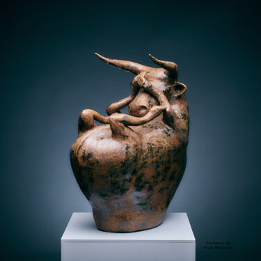 Sculpture intitulée "Paleolithic. Start." par Oly Miltys, Œuvre d'art originale, Céramique