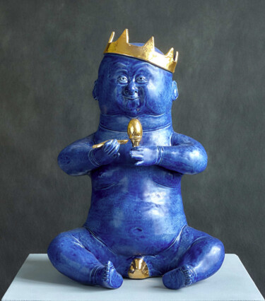 Sculpture titled "King's Breakfast" by Oly Miltys, Original Artwork, Ceramics