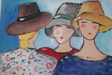 Painting titled "hats" by Milu Petersen, Original Artwork