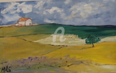 Pintura intitulada "paisagem 1" por Milu Petersen, Obras de arte originais