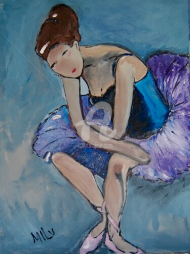 Painting titled "bailarina 50" by Milu Petersen, Original Artwork