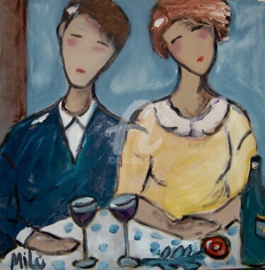 Pintura intitulada "casal 30" por Milu Petersen, Obras de arte originais