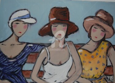 Peinture intitulée "tres mulheres" par Milu Petersen, Œuvre d'art originale