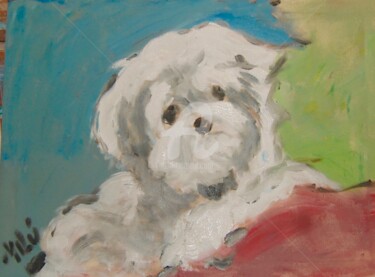 Pintura intitulada "my sweet dog" por Milu Petersen, Obras de arte originais