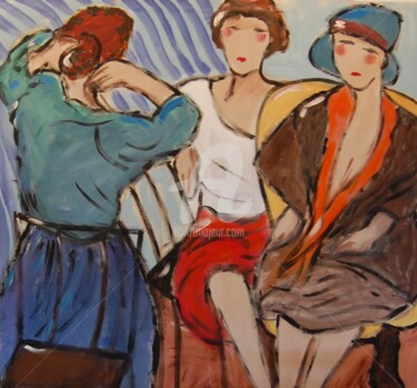 Pintura intitulada "meeting" por Milu Petersen, Obras de arte originais, Acrílico