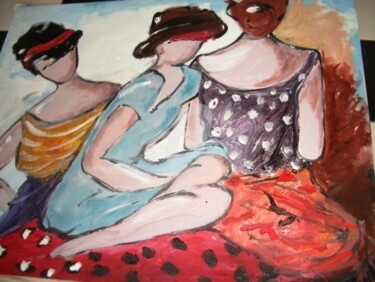 Painting titled "pessoas" by Milu Petersen, Original Artwork