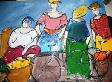 Painting titled "gentes da minha ter…" by Milu Petersen, Original Artwork