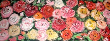 Painting titled "rosas" by Milu Petersen, Original Artwork