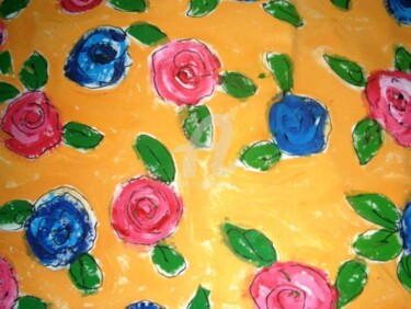 Pintura intitulada "toalhas de mesa" por Milu Petersen, Obras de arte originais
