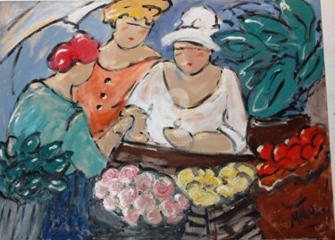 Pintura intitulada "feiras8" por Milu Petersen, Obras de arte originais