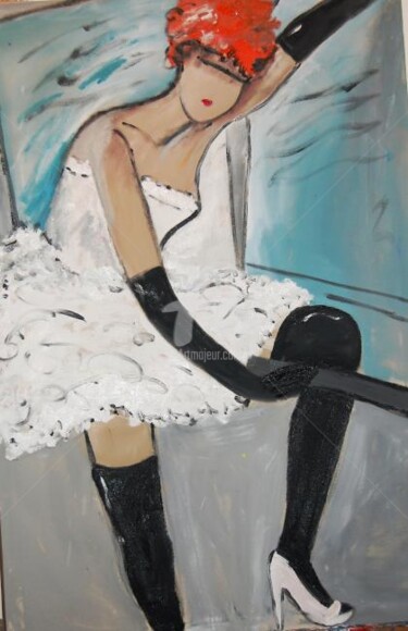Pintura titulada "Ensaio" por Milu Petersen, Obra de arte original