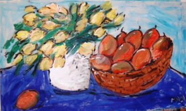Peinture intitulée ",mangos" par Milu Petersen, Œuvre d'art originale